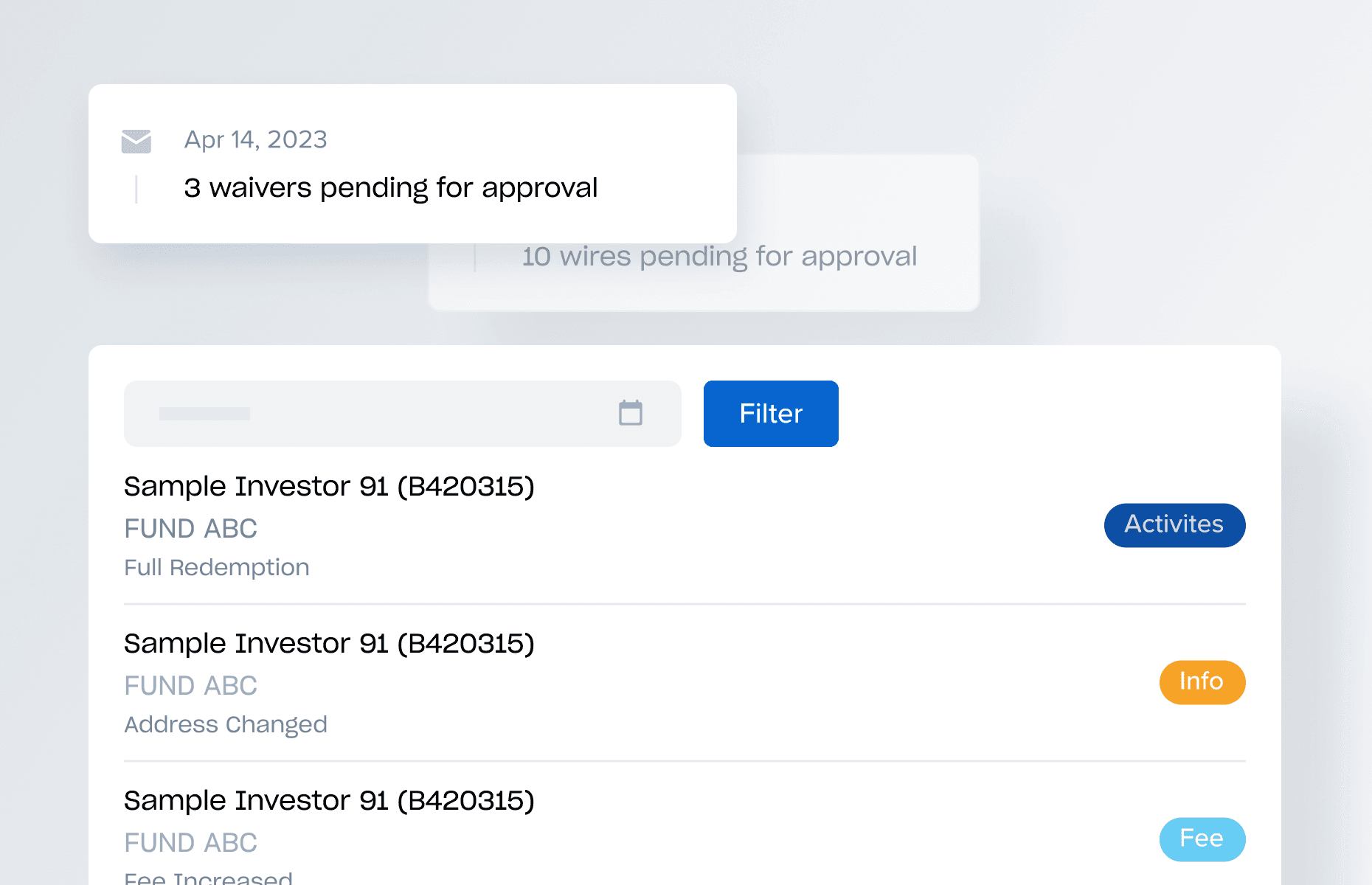 Transfer Agency Portal